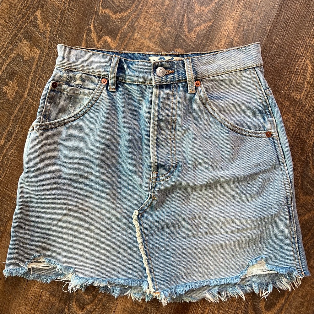Free People Blue Denim/Jean Mini Skirt- size 26